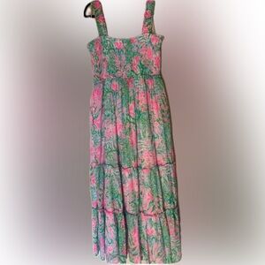 Lilly Pulitzer Hadley Floral Maxi Dress in Pink and Green